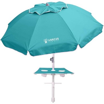 Classic Teal 7ft Beach Umbrella with Adjustable Tilt & Wind Stability Design