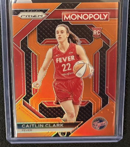 Caitlin Clark [Orange] #WNBA27 2024 Panini Prizm Monopoly WNBA Insert card
