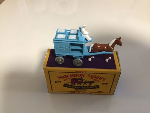 Vintage Matchbox Lesney Horse Drawn Milk Float  No. 7  - Free Postage - Foto 1 di 6
