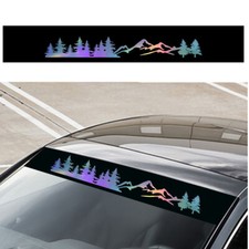 Black Window Visor Sun Strip Vinyl Decal Sticker Fit For Car Front Windshield