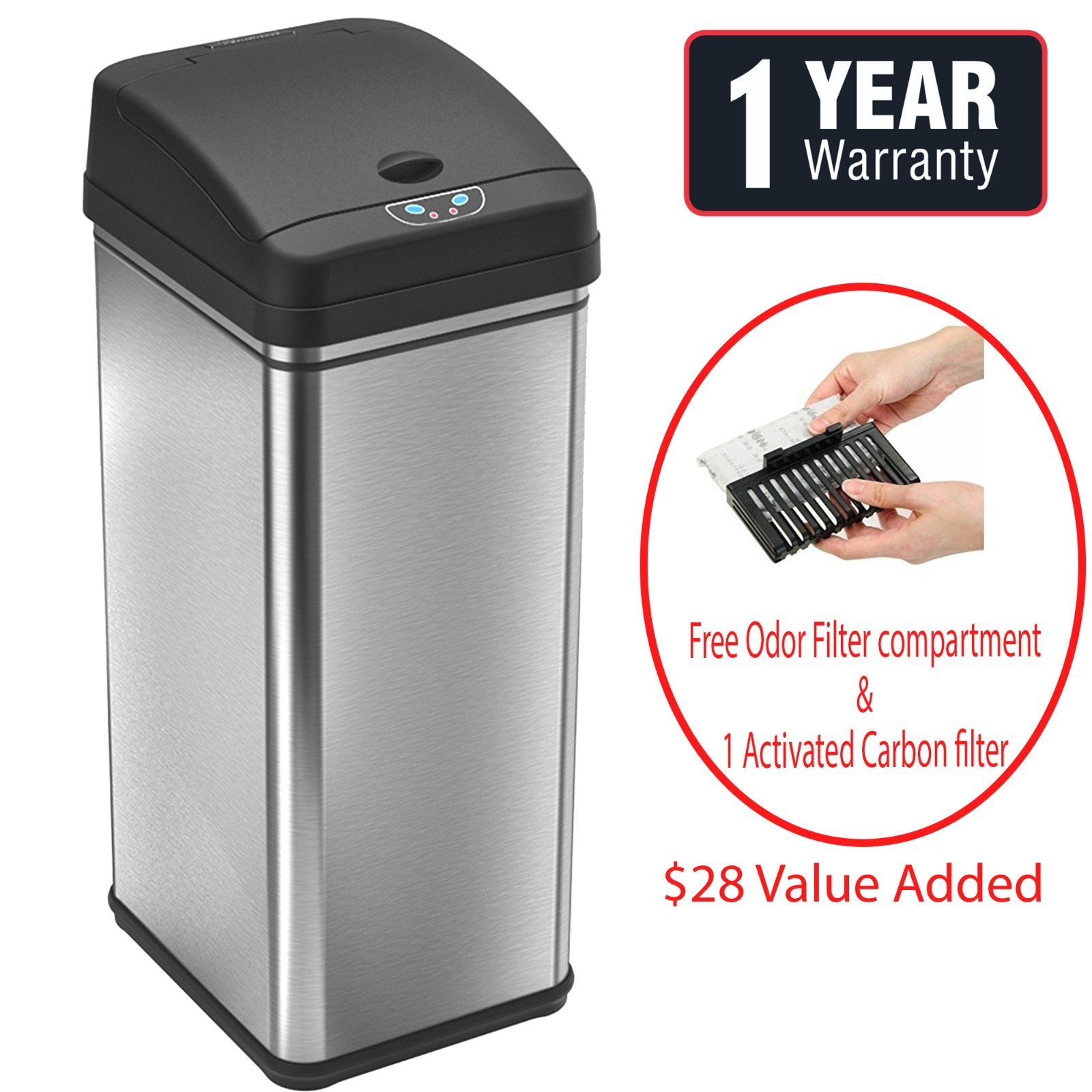 Household Supplies & Cleaning New 13Gallon TouchFree Sensor Automatic