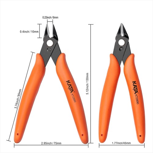 KATA 5 Inch Wire Cutters, Mini Flush Cut Wire Cutter Pliers, Precision Micro - 第 3/10 張圖片