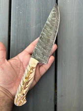 12”Fixed Damascus Blade Chef Knife Kitchen Cutlery Japanese Chef Pinecone Handle