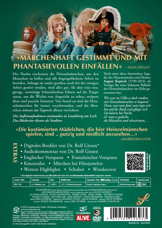Die Heinzelmännchen (1956) - Erich Kobler (Schonger-Märchen) (Filmjuwelen) [DVD] - Bild 2 von 4