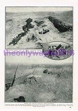Russian Trench & Spot the Bayonets, WW1, Book Illustration (Print), 1915-18