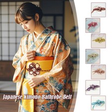 New Japanese Kimono Bathrobe Belt Auspicious Knot Pearl Waist Cover Waist Rope