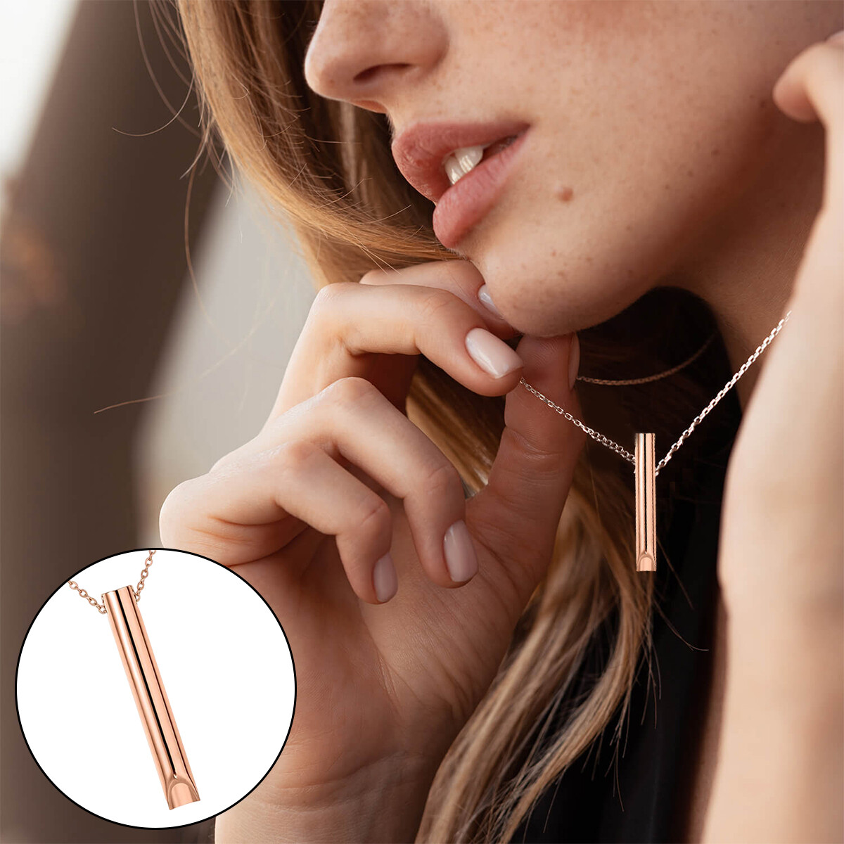 e liquide nhoss Collier de respiration anti stress en pierre naturelle Personnalisable  Cadeau de relaxation et méditation anniversaire Pour homme femme