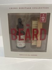 Cremo Men s Heritage Red Revitalizing Beard Oil Brush No508 Spiced Amber Set