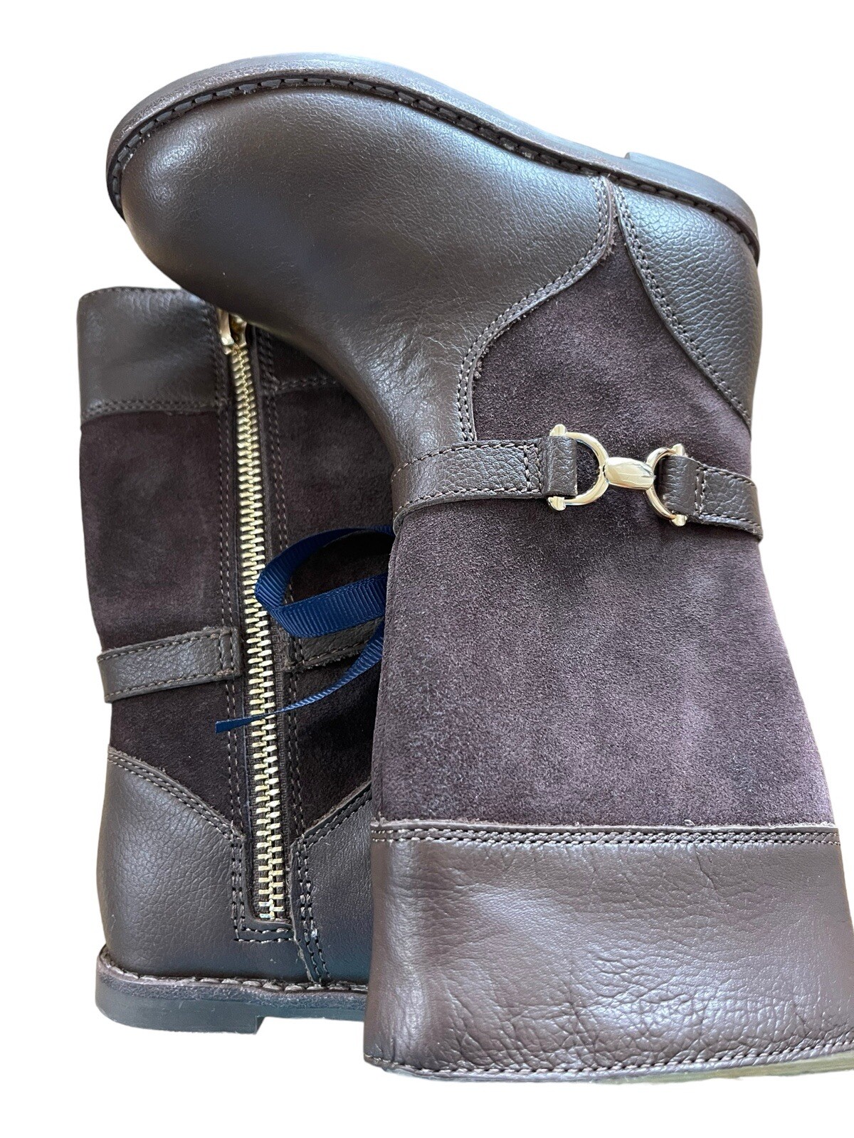 Janie And Jack Riding Boots Toddler Girls Size 7 Brown Faux Leather