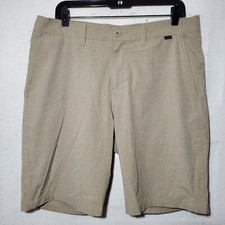 TRAVIS MATHEW Shorts Mens 36 Chino Flat Front Beige