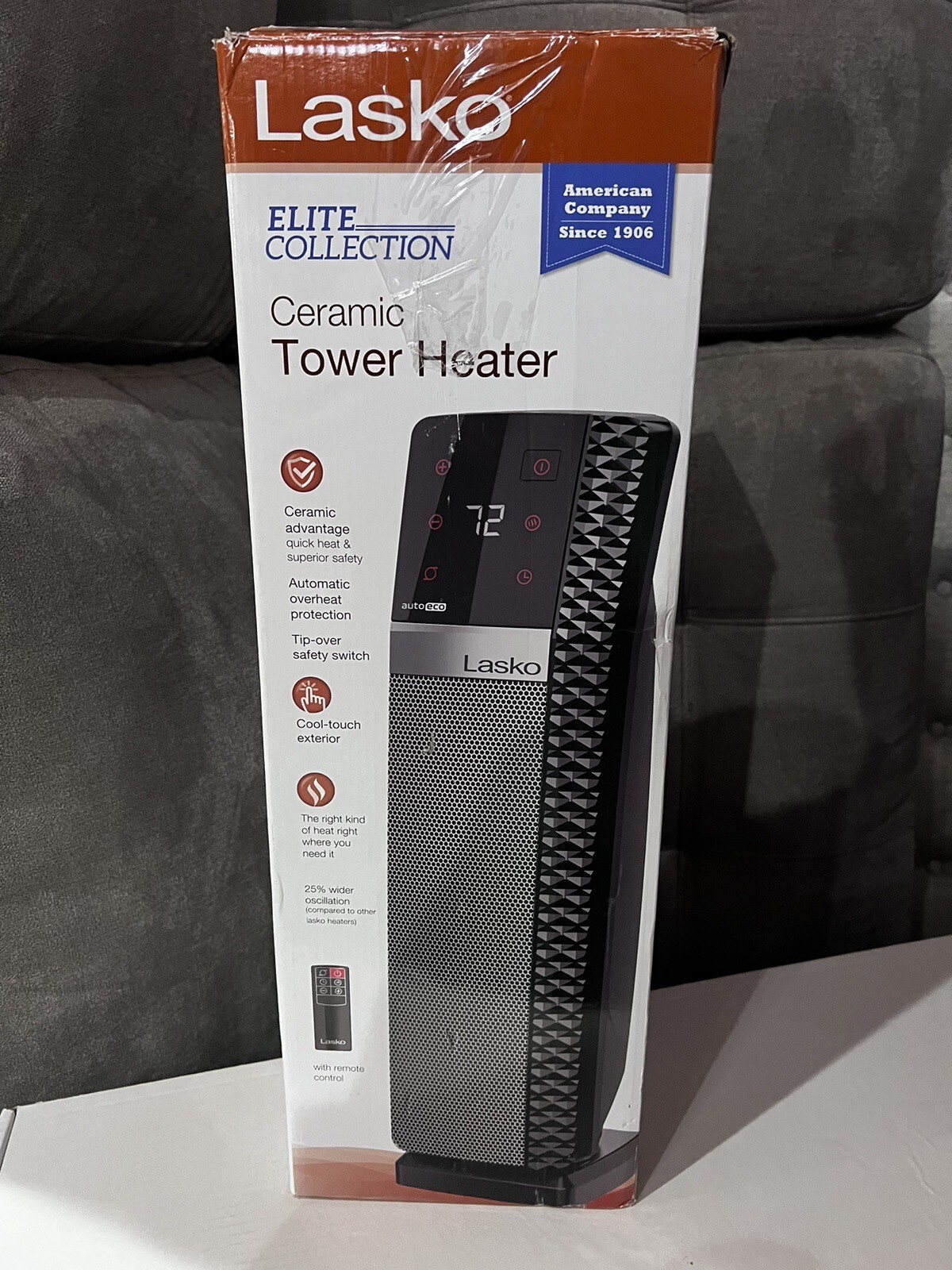 Lasko CT22445 Ceramic Tower Heater with Remote Black 46013777775 eBay