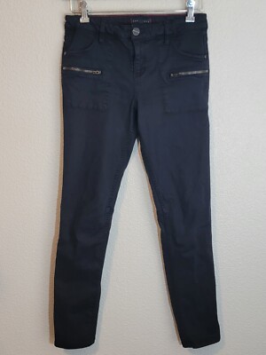 sanctuary jeans mens size 28x29 skinny straight stretch front zip pocket black