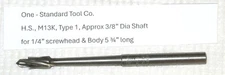 Standard Tool C0. High Speed  type1 For 1/4 Screw head & body