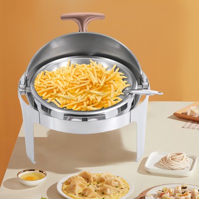6L Roll Top Chafing Dish Buffet Set, Stainless Steel Chafer Set, Food Warmer