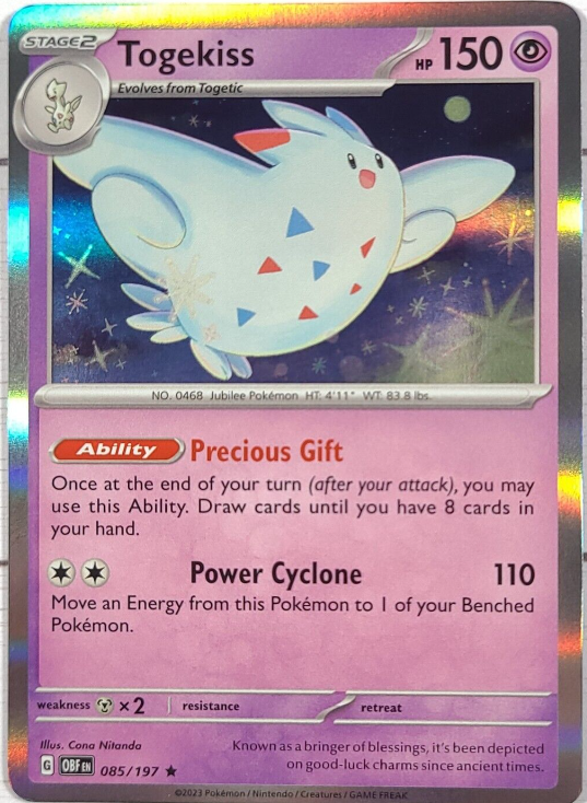 Pokemon -Togekiss- 085/197 - Obsidian Flames - Holo Rare - NM/M | eBay