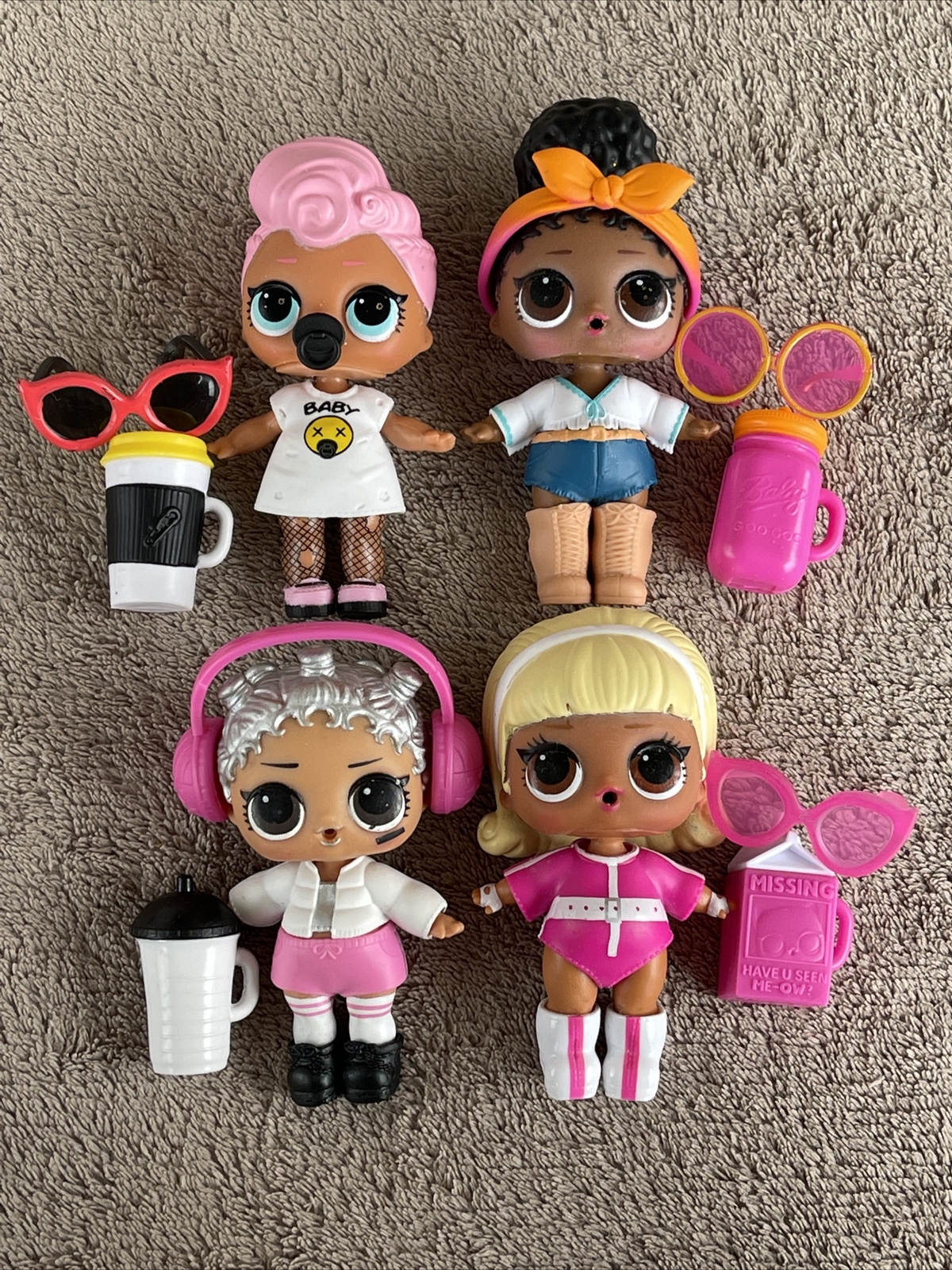 LOL Surprise Dolls Grunge Grrrl Girl, Foxy, Beats Drag Racer Bundle