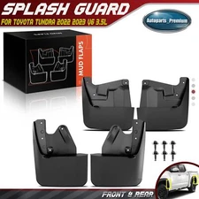 4pcs Mud Flaps Splash Guards Mudguard Front & Rear for Toyota Tundra 2022-2025