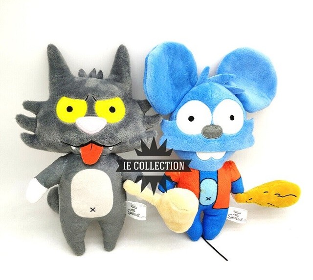 The Simpsons Itchy and Scratchy 2 Soft Toy Figures Itchy & Scratchy Plush Doll | eBay