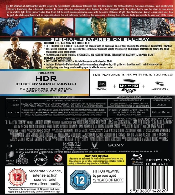 Terminator Salvation (2009) 4K UHD Blu-Ray BRAND NEW (USA Compatible) - Image 2 of 2