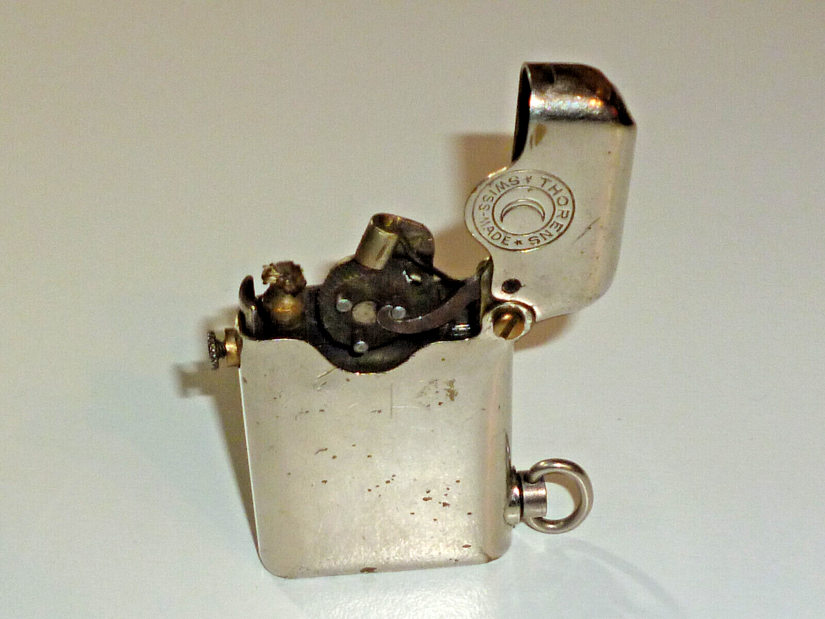 THORENS ART DECO SEMI-AUTOMATIC POCKET PETROL LIGHTER-SINGLE CLAW
