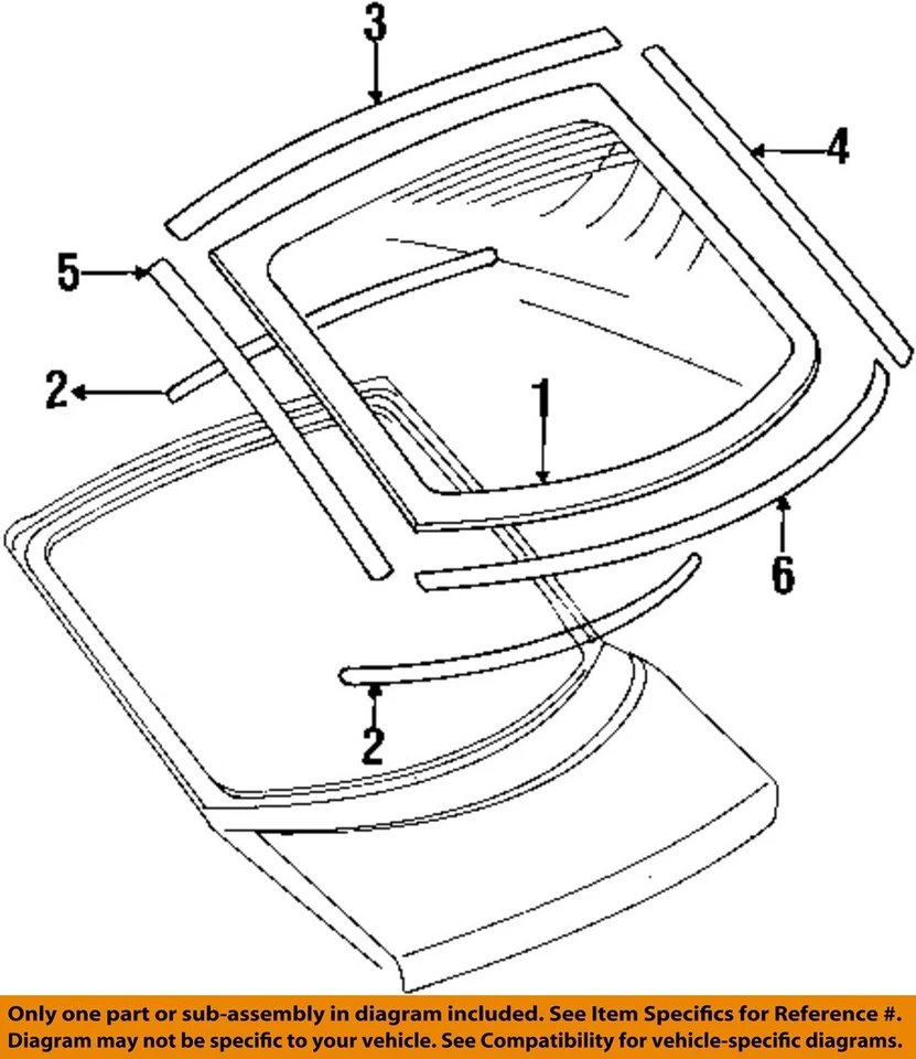 1991 1992 1993 1994 Mitsubishi 3000GT VR4 OEM Rear Back Glass - Image 3 of 4