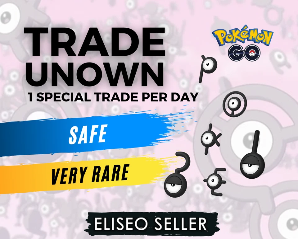 Pokemon Unown A - Z GO, Unown Letter - Unown ? oder ! - 1 pro Kauf