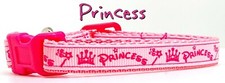 Princess cat or small dog collar 1/2"wide adjustable handmade or leash