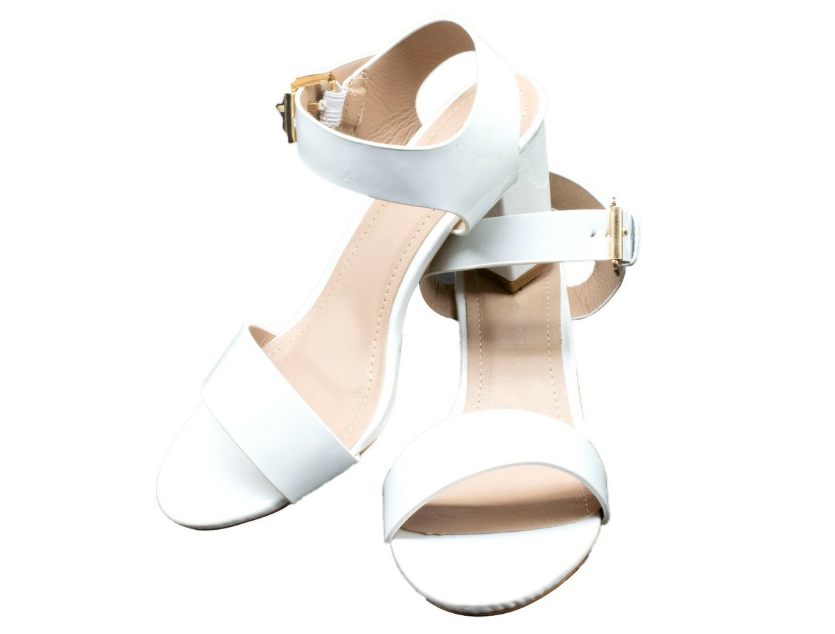 Womens Strappy Ankle Strap Sandals Ladies Block Heel Round Toe Shoes Size  3-8