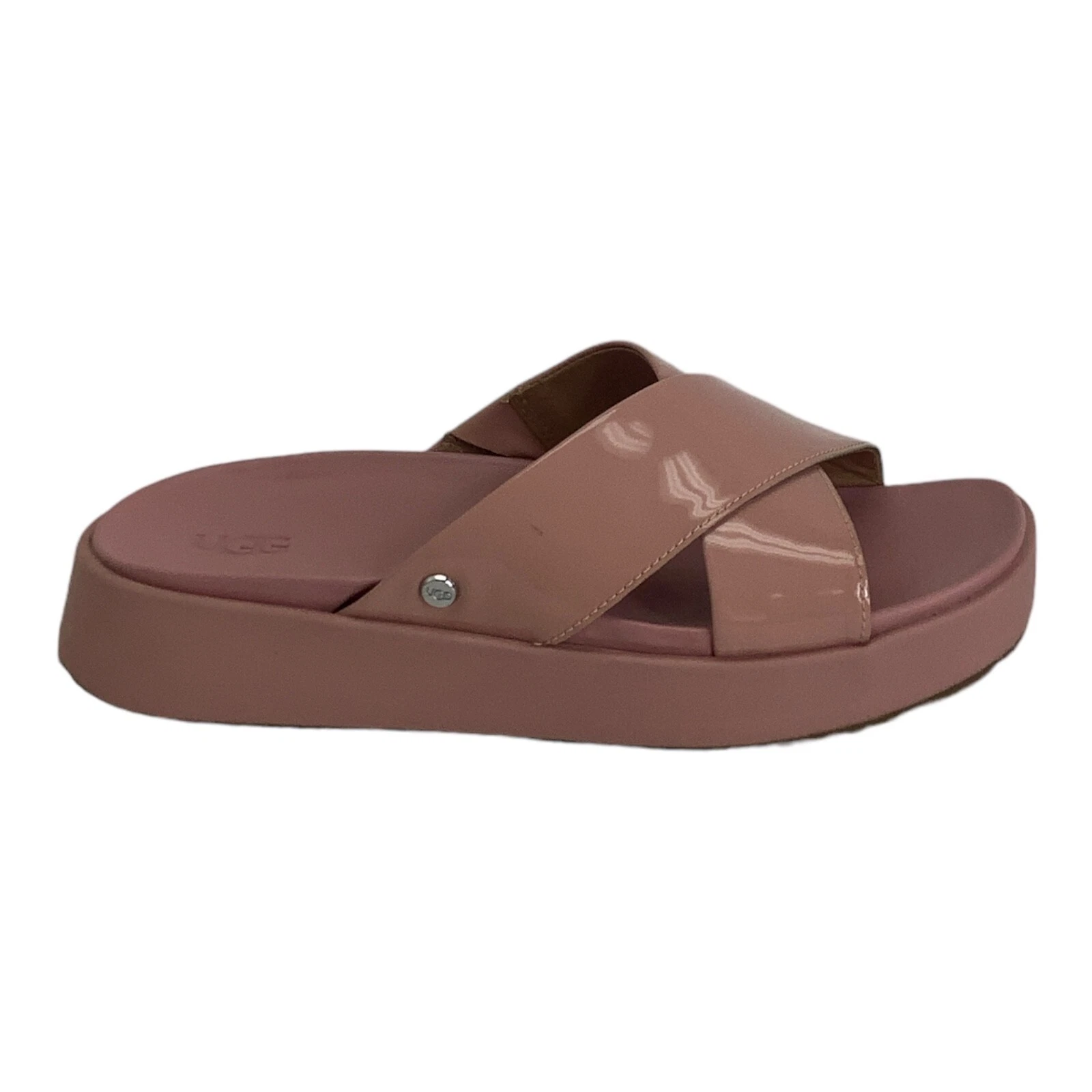 Sandali con plateau UGG Emily in vernice comodi rosa donna taglia 6