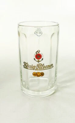 König Pilsener Brauerei Duisburg Bierkrug 0,3l Glas Seidel Humpen Gläser 1824