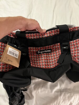 Supreme North Face SS21 Studded Red Duffle Bag | eBay