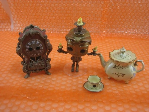 BEAUTY AND THE BEAST Funko Pop Cogsworth Lumiere Mrs. Potts & Cup