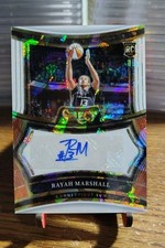 2025 Select WNBA Signatures White Cracked Ice Rookie Rayah Marshall /25