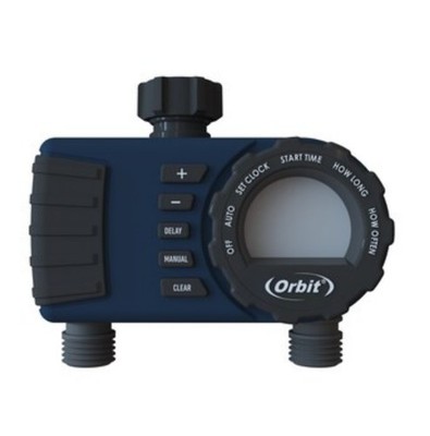 Orbit 2 Output Port Stationary Digital Hose End Timer 24706