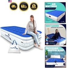 Air Mattress with Built in Pump - Self-Inflating Blow Up Mattress with Neck S...