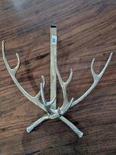 POTTERY BARN Antler Wreath Hanger - Brass - OPEN BOX