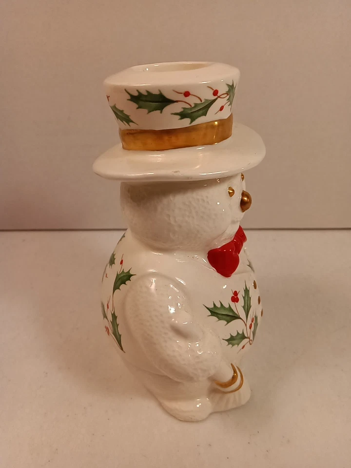 Lenox Muñeco de Nieve Candelabros "Hogar para las Vacaciones" Juego de 2 Muñeco de Nieve Leer Foto 3 de 4