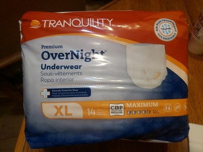 Tranquility Premium Overnight Disposable Underwear, XL 14 Ct/Bag 