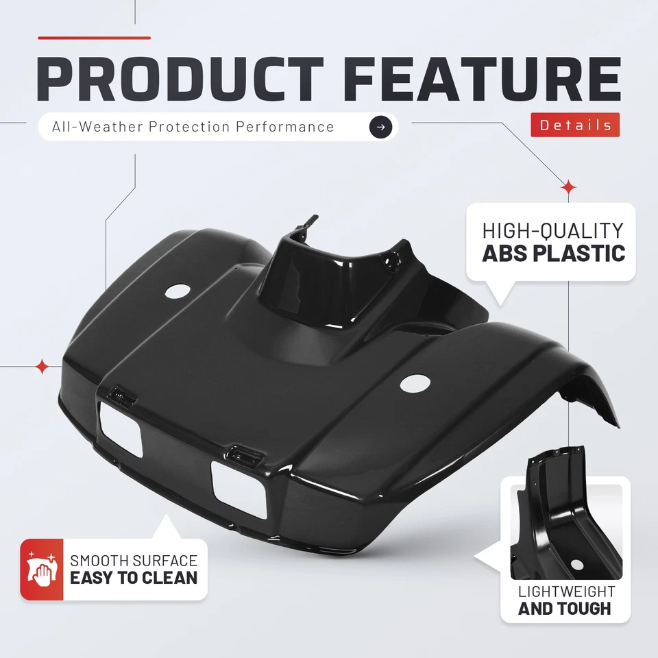 Black Front Fender Flaps Flare Mud Guard Plastic(ABS) For Honda TRX300 1988-2000 Foto 3 de 4