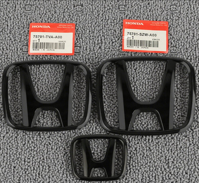 3PCS Black H Emblem Badge Steering Front Rear For Honda Accord Sedan 2018-22