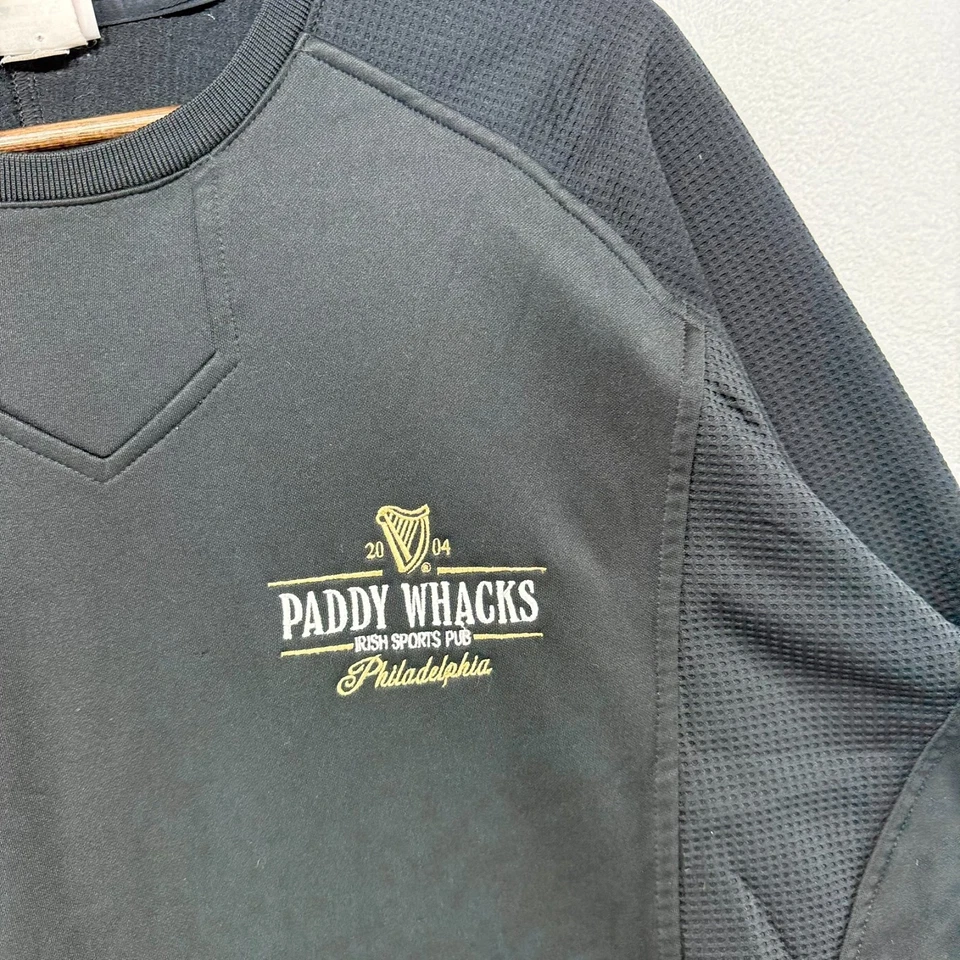 Paddy Whacks Irish Sports Pub Sweater Mens XL Black Philadelphia Majestic Therma - Image 4 of 4
