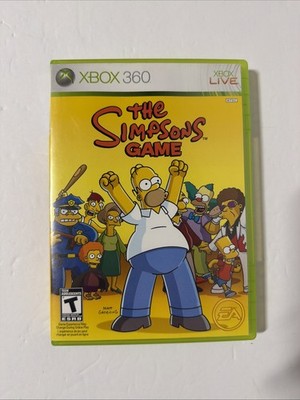The Simpsons Game (Microsoft Xbox 360, 2007) CIB COMPLETE - TESTED