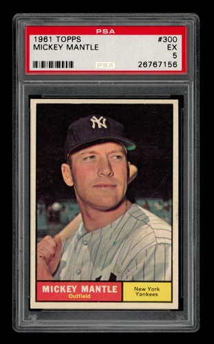 1961 Topps Set-Break #300 Mickey Mantle PSA 5 EX