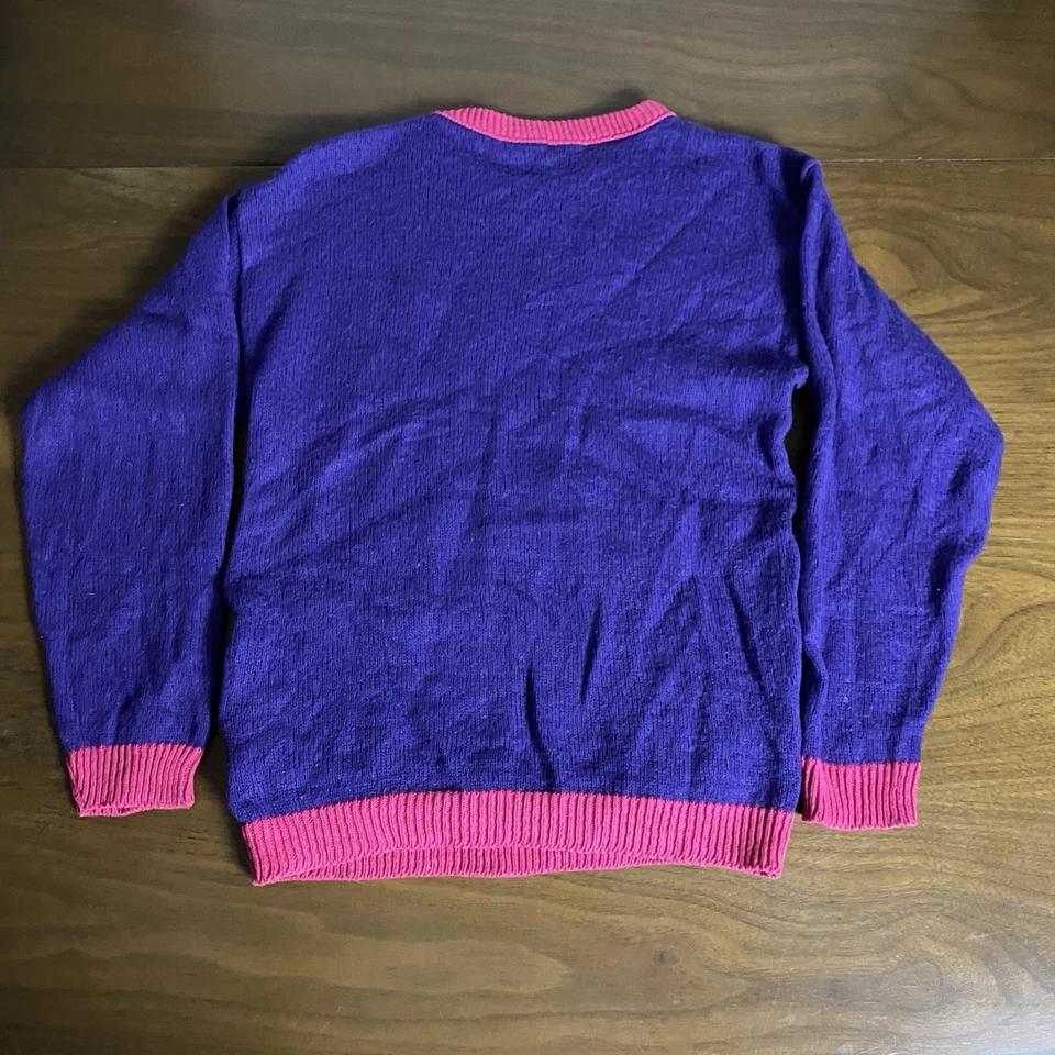 Antigo Suéter Disney Mickey Minnie Mouse Color Block Tamanho 14 Quadrinhos Minnie Anos 90 - Imagem 3 de 4