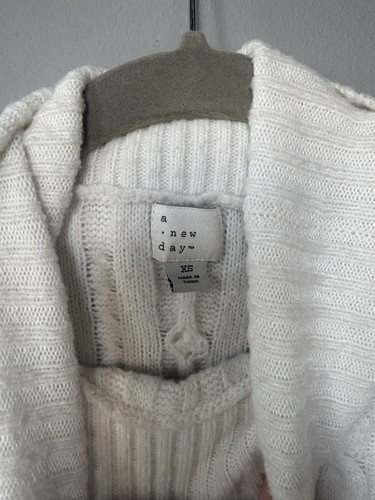 A New Day Sweater Turtleneck Dress Size XS Cream - Picture 3 of 6