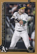AUSTIN WYNNS /2025 TOPPS UPDATE GOLD BORDER A'S ATHLETICS #US-330 2025 25