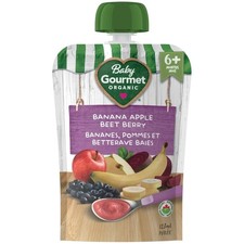 2-Pack Baby Gourmet Organic Puree Banana Apple Beet Berry
