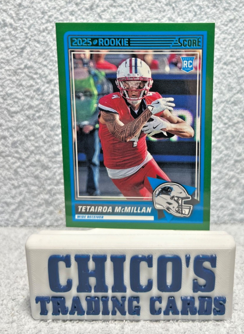 2025 Panini Score Tetairoa McMillan Green Parallel #17