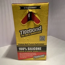 Titebond 2611 100% Silicone Sealant, 10 Oz, Cartridge Clear. Case Of 12 Tubes