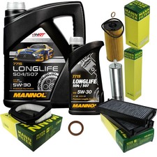 MANN Inspektionspaket 6L MANNOL Longlife 504/507 5W-30 f�r BMW F15 F85 xDrive25d